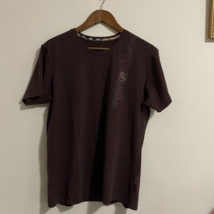 Chocolate Brown Burberry Logo T Shirt